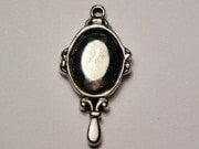 Gothic Mirror Genuine American Pewter Charm