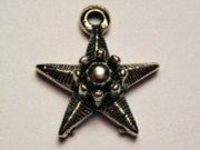 Gothic Star Genuine American Pewter Charm