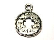 Love Mind Soul Genuine American Pewter Charm