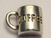 Half Cup Of Coffee Genuine American Pewter Charm