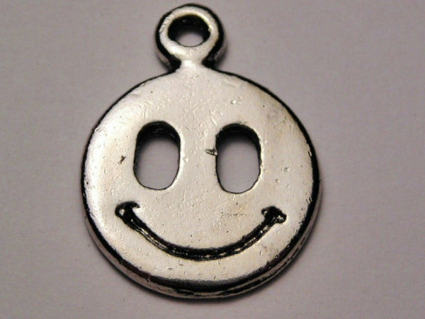 Happy Face Genuine American Pewter Charm