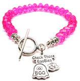 Check Those Boobies,  Check Those Boobies Charm,  Check Those Boobies Bracelet,  Check Those Boobies Jewelry,  Breast Cancer Charm,  Breast Cancer,  Breast Cancer Bracelet,  Breast Cancer Jewelry,  Crystal Bracelet,  Toggle Bracelet