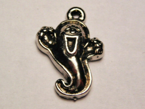 Happy Ghost Genuine American Pewter Charm