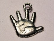 Hand Print Genuine American Pewter Charm