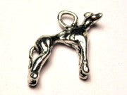 Standing Greyhound Genuine American Pewter Charm