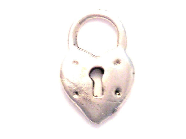 Heart Shaped Lock Genuine American Pewter Charm