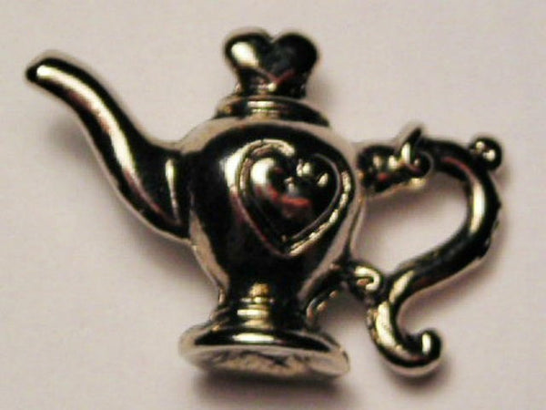 Heart Teapot Genuine American Pewter Charm