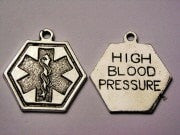 High Blood Pressure Medical Alert Genuine American Pewter Charm