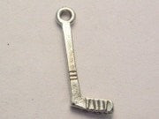 Hockey Stick Genuine American Pewter Charm