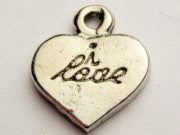 I Love Genuine American Pewter Charm