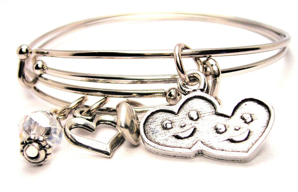 heart bracelet, love bracelet, heart jewelry, heart bangles, love jewelry