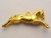 Jumping Horse Genuine American Pewter Charm