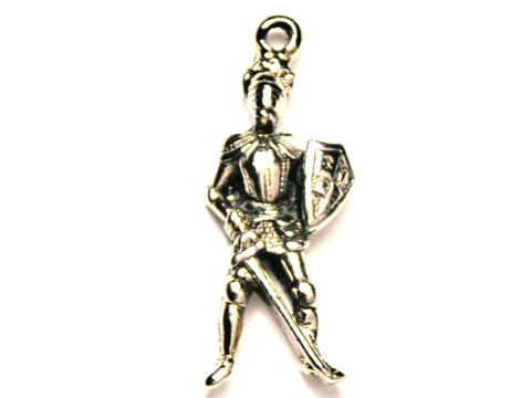 Knight Genuine American Pewter Charm