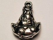 Leprechaun Shamrock Hat Genuine American Pewter Charm