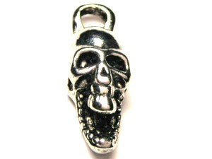 Screaming Skull Genuine American Pewter Charm