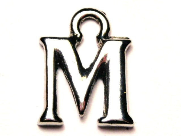 Initial M Genuine American Pewter Charm