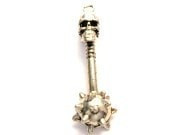 Mace With Skull Genuine American Pewter Charm