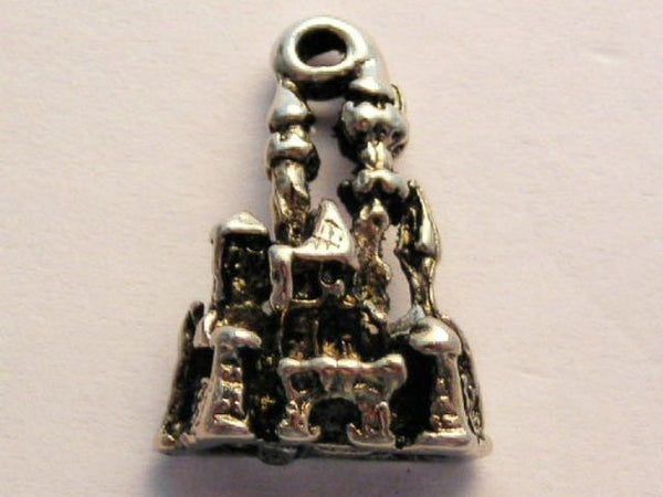 Magical Evil Castle Genuine American Pewter Charm