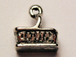 Small Picnic Basket Genuine American Pewter Charm