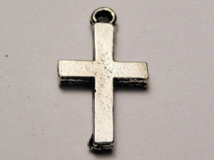 Simple Cross Genuine American Pewter Charm