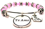 te amo bracelet, spanish language jewelry, I love you bracelet, love bracelet