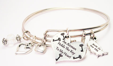 air force wife bracelet, air force wife bangles, air force jewelry, military bracelet