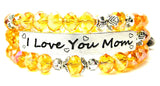 I love my mom bracelet, I love you bracelet, mom bracelet, mom jewelry, mother jewelry