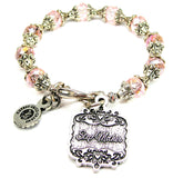 Step-Mother Victorian Scroll Capped Crystal Bracelet