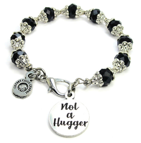 Not A Hugger Capped Crystal Bracelet