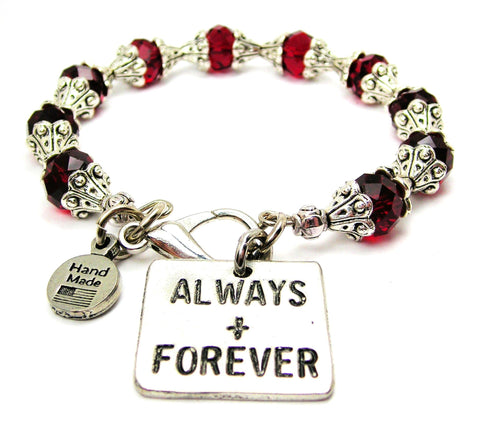 Always And Forever Capped Crystal Bracelet