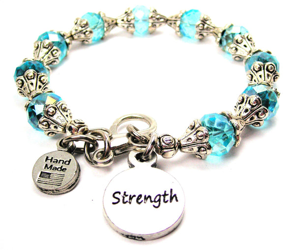 Strength Capped Crystal Bracelet