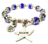 Believe Star Capped Crystal Bracelet