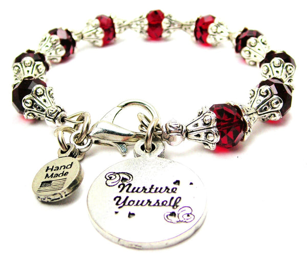 Nurture Yourself Capped Crystal Bracelet