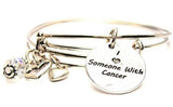 I Love Someone With Cancer Expandable Bangle Bracelet Set