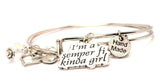 I'm A Semper Fi Kinda Girl Expandable Bangle Bracelet Set