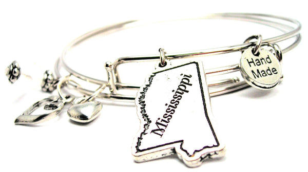 Mississippi Expandable Bangle Bracelet Set