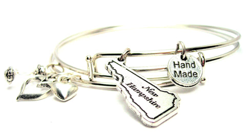 New Hampshire Expandable Bangle Bracelet Set