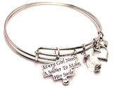 Every Girl Needs A Soldier To Make Her Smile Expandable Bangle Bracelet Set