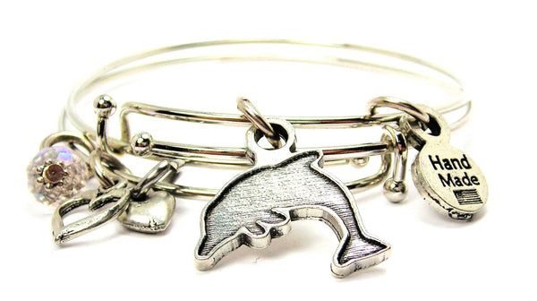 dolphin bracelet, dolphin jewelry, dolphin bangles, aquatic jewelry