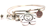 The Sister Flower Expandable Bangle Bracelet Set