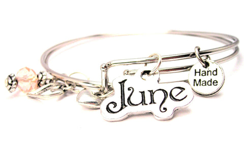 June Outlined Expandable Bangle Bracelet Set