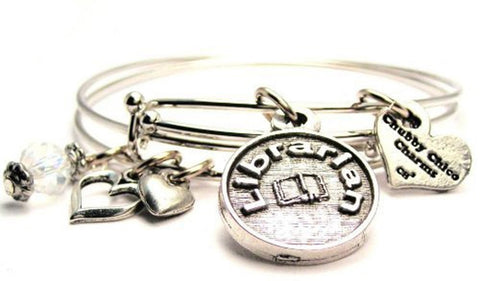 Librarian Expandable Bangle Bracelet Set