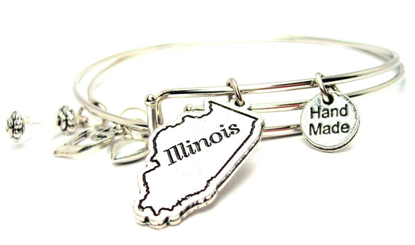 Illinois Expandable Bangle Bracelet Set