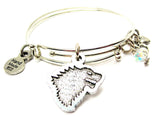 Dire Wolf Expandable Bangle Bracelet Set