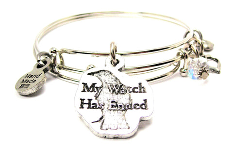 My Watch Has Ended Expandable Bangle Bracelet Set