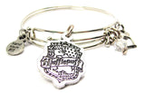 Hufflepuff House Crest Expandable Bangle Bracelet Set