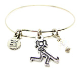 Field Hockey,  Field Hockey Charm,  Field Hockey Bracelet,  Field Hockey Jewelry,  Bangle Bracelet