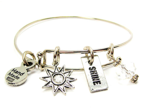 Sunburst And Shine Expandable Bangle Bracelet