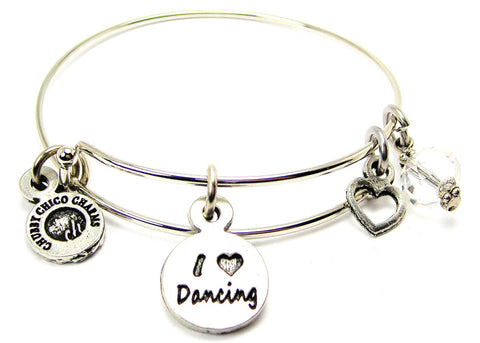 I Love Dancing Bangle Bracelet