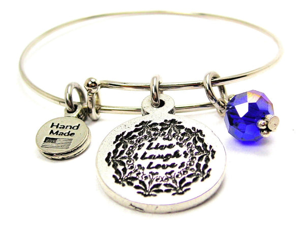 Live Laugh Love Expandable Bangle Bracelet